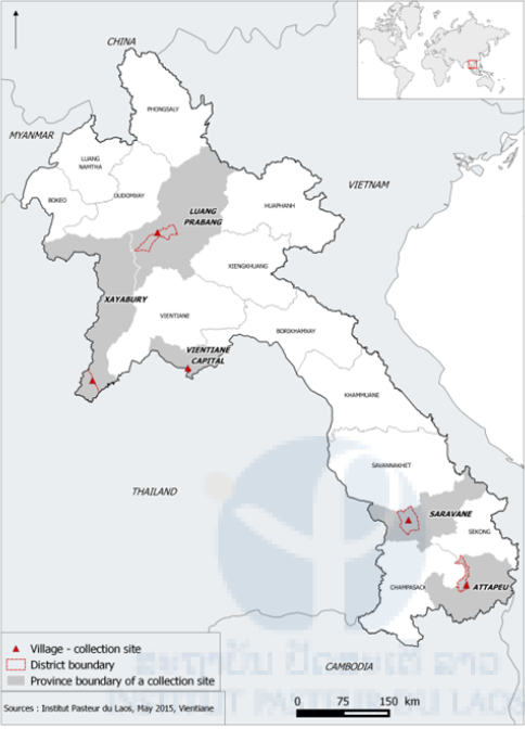 Figure 2. Location of the mosquito collection sites.