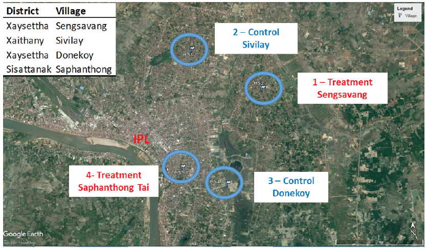 Figure 3. Location of sites for entomological surveillance